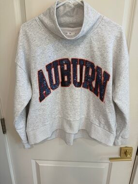 Stewart Simmons Rewind Mockneck Sequined Auburn Sweatshirt
